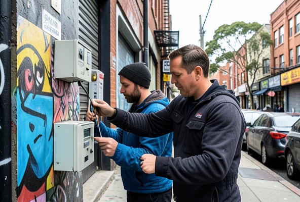 Rescue Electric electrician working in a Collingwood home
