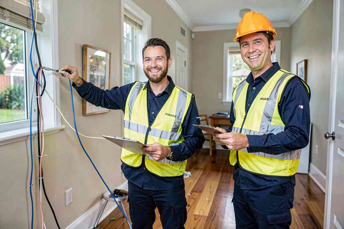 Rescue Electric electrician working in an Armadale period home